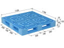 【メーカー直送】 法人様限定 D4-1111-2S サンコー プラスチックパレット 三甲 ライトブルー (プラパレ)