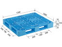 【メーカー直送】 法人様限定 D4-1012-9 サンコー プラスチックパレット 三甲 ライトブルー (プラパレ)