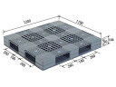 【メーカー直送】 法人様限定 R4-1112 サンコー プラスチックパレット 三甲 グレー (プラパレ)