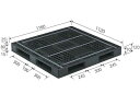 【メーカー直送】 法人様限定 D4-112116 サンコー プラスチックパレット 三甲 ブラック (プラパレ)