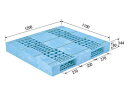 【メーカー直送】 法人様限定 R2-1112F サンコー プラスチックパレット 三甲 ライトブルー (プラパレ)