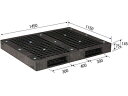 【メーカー直送】 法人様限定 R2-115145F サンコー プラスチックパレット 三甲 ブラック (プラパレ)