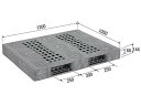 【メーカー直送】 法人様限定 R2-105130F サンコー プラスチックパレット 三甲 グレー (プラパレ)