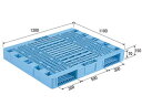 【メーカー直送】 法人様限定 R2-1113 サンコー プラスチックパレット 三甲 ライトブルー (プラパレ)