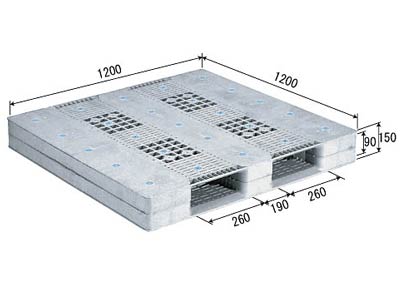 Rakuten - 【メーカー直送】 【法人限定・個人宅配送不可】 D-1212 サンコー プラスチックパレット 三甲 グレー （プラパレ）