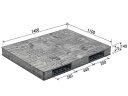 【メーカー直送】 法人様限定 R2-1114F-5 サンコー プラスチックパレット 三甲 グレー (プラパレ)
