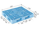 【メーカー直送】 法人様限定 D4-1112-3 サンコー プラスチックパレット 三甲 ライトブルー (プラパレ)