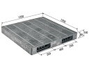 【メーカー直送】 法人様限定 R2-125125F サンコー プラスチックパレット 三甲 グレー (プラパレ)