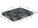 【メーカー直送】 法人様限定 R4-1114-2 サンコー プラスチックパレット 三甲 グレー (プラパレ)