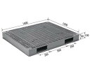 【メーカー直送】 法人様限定 R-1214 サンコー プラスチックパレット 三甲 グレー (プラパレ)