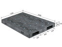 【メーカー直送】 法人様限定 R2-1220F サンコー プラスチックパレット 三甲 グレー (プラパレ)
