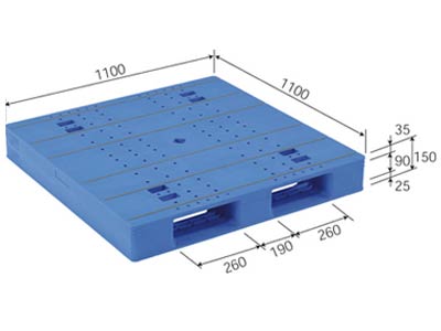 Rakuten - 【メーカー直送】 【法人限定・個人宅配送不可】 LX-1111D2 サンコー プラスチックパレット 三甲 ブルー （プラパレ）