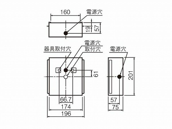 FK11760 パナソニック 誘導灯用取付ボックス 一般型 C級