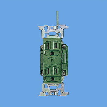 WN1318GK パナソニック フルカラー医用埋込アース付ダブルコンセント(緑)