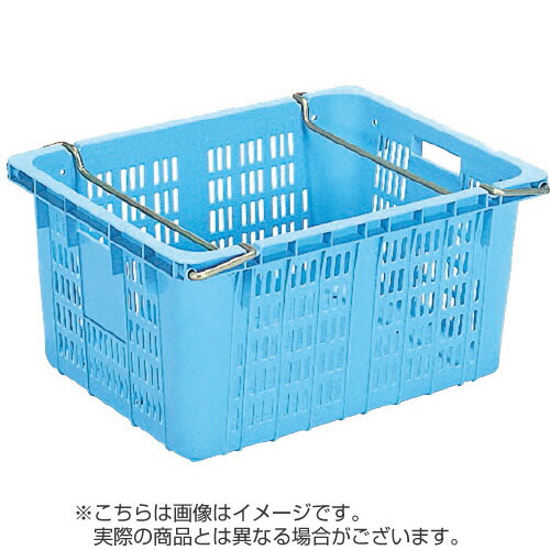 Rakuten - 【メーカー直送】 【法人限定・個人宅配送不可】 A#75（ハンドル付き） サンコー サンテナー 三甲 ライトブルー (107300-01)