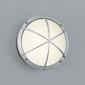 AU38606L コイズミ ポーチライト シルバー 格子付 LED（電球色）