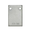 SS-36 FUKI エスカッション(段差金具) ストレート金具(穴あり) 36mm