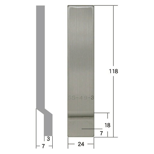 SS-49-3 FUKI エスカッション(段差金具) 穴ナシ 段付金具 118mm SS-49-3 FUKI エスカッション(段差金具) 穴ナシ 段付金具 118mm