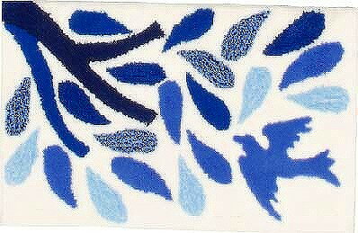 【メーカー直送】 1407-118 Prevell ラグ カーペット マット aoitori ブルー 約50×80cm