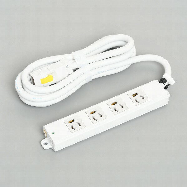 4 Holes - A8116 アメリカン電機 A8116 抜止形 OAタップ4ヶ口 コードセット マグネット付 接地2P 15A 125V