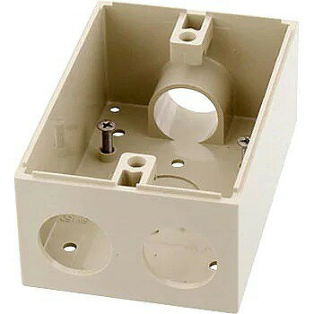 PVR22-BCUJ 未来工業 露出スイッチボックス 防水コンセント用 2つ穴 ベージュ VE16・22