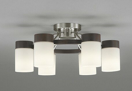 OC257070BR オーデリック シャンデリア 6灯 エボニー LED 調色 調光 Bluetooth 〜8畳