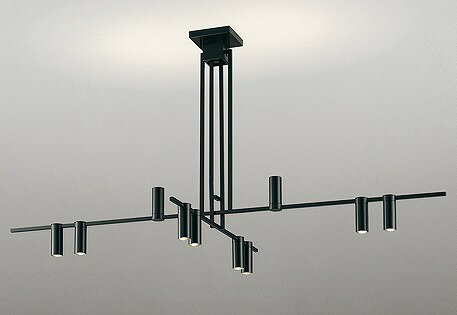 OC257155R オーデリック シャンデリア 10灯 ブラック LED 電球色 調光 ～14畳