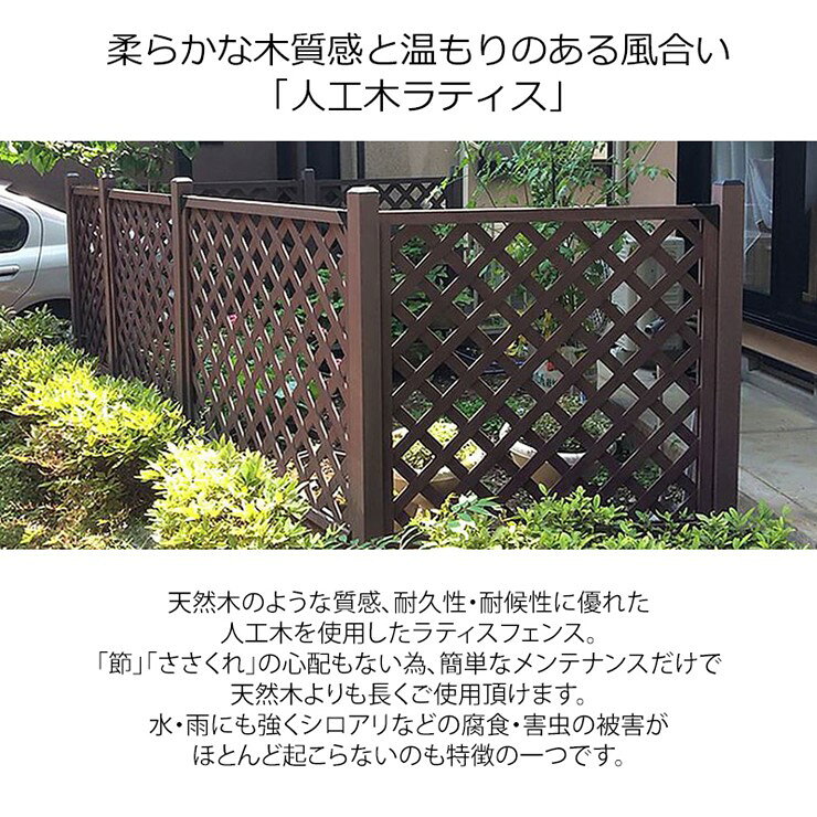【メーカー直送】 人工木ラティスフェンス 1200×900mm ベージュ 4枚セット 目隠し ...