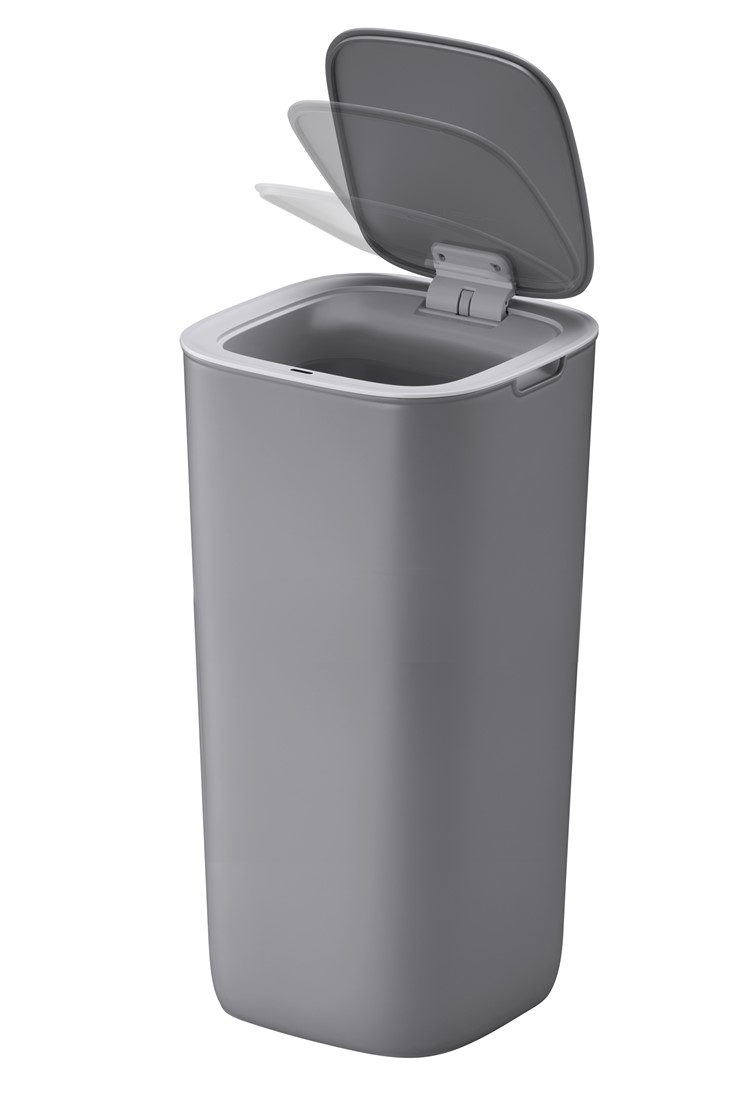 【メーカー直送】 EKO モランディ プラスチックセンサービン 30L グレー EK6288-30L-GR ゴミ箱 ダストボックス センサー式 自動開閉 電池式 臭い漏れ防止のシリコンシーリング付 中の袋が見えない