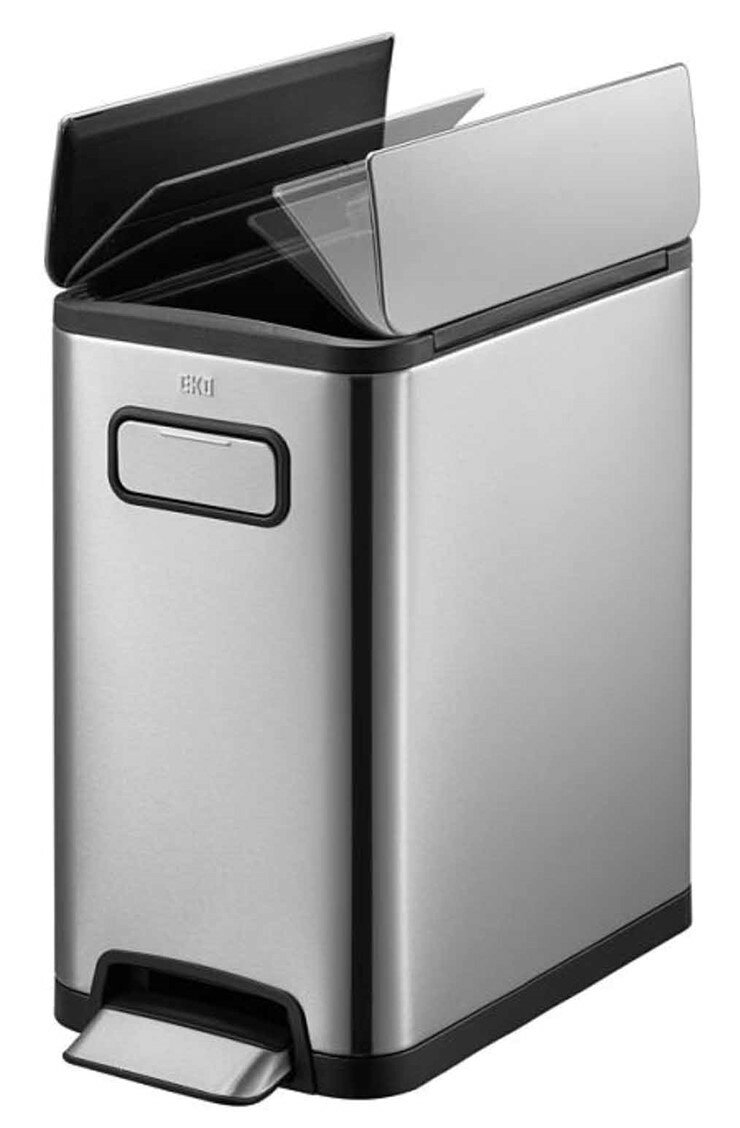 【メーカー直送】 EKO エコフライ ステップビン 20L+20L ステンレス EK9377MT-20L+20L ゴミ箱 ダストボックス キッチン 分別 ペダル式 ステップ式 キャスター付き