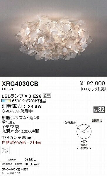 【メーカー直送】 XRG4030CB 遠藤照明...の紹介画像2