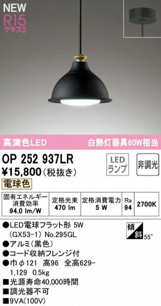 OP252937LR オーデリック ペンダントライト ブラック LED(電球色) [2]