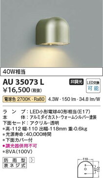 AU35073L コイズミ 表札灯 LED（電球色）