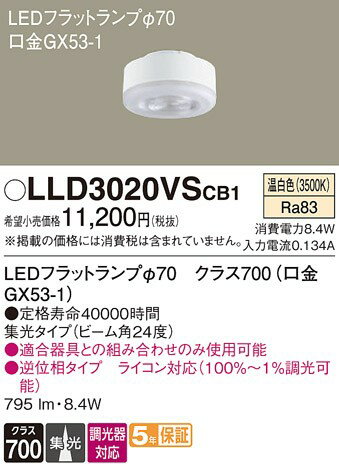 LLD3020VSCB1 �ѥʥ��˥å� LED�ե�åȥ��� ���饹700 ��70 LED ���� Ĵ�� ����