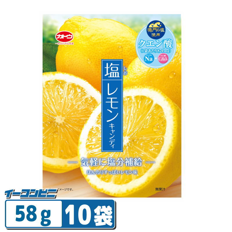 【お取り寄せ】加藤製菓 塩レモンキャンディ 58g×10袋 あめ キャンディ 塩分補給