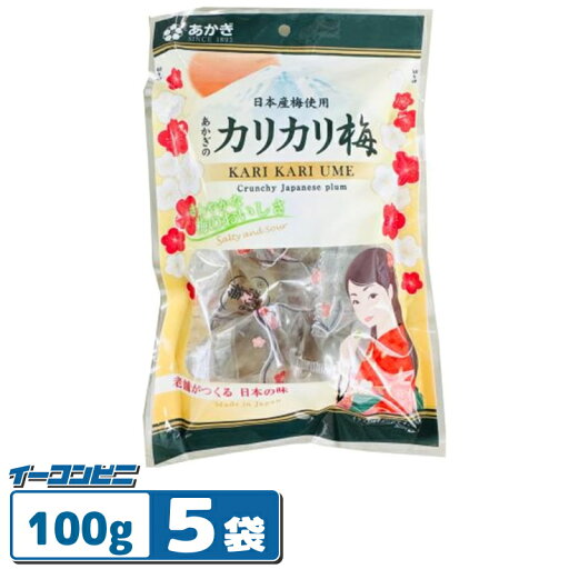 赤城フーズ あかぎのカリカリ梅 100g x 5袋 日本産梅使用 個包装 赤城フーズ あかぎのカリカリ梅 100g x 5袋 日本産梅使用 個包装