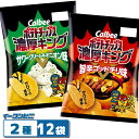 カルビー ポテトチップス濃厚キング 55g 2種各6袋セット(計12袋) 旨辛ゴッドチリ味/サワークリーム&オニオン味 厚切り
