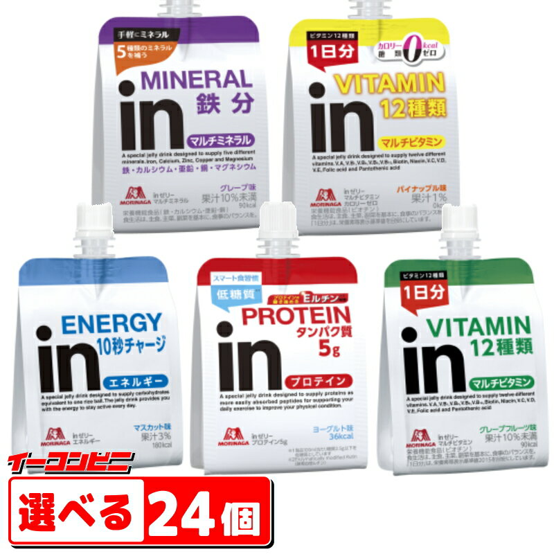 【送料無料(沖縄・離島除く)】森永製菓　インゼリー（inゼリー）　選べる24個(6個単位選択）