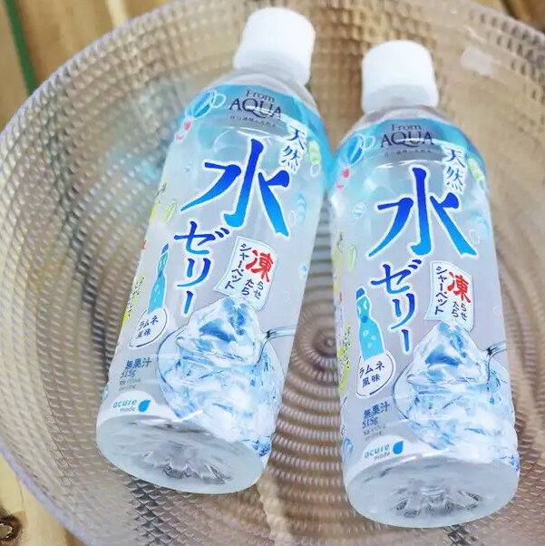 acure made From AQUA 天然水ゼリー ラムネ風味 515gペットボトル 1ケース（24本）...
