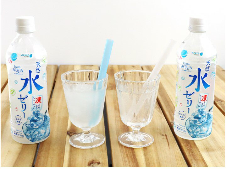 acure made From AQUA 天然水ゼリー ラムネ風味 515gペットボトル 1ケース（24本）...