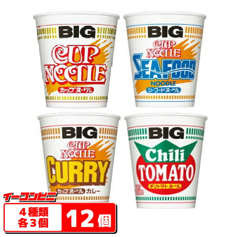 日清 カップヌードル BIG（ビッグ） 4種 各3個セット（計12個）【送料無料(沖縄 離島除く)】