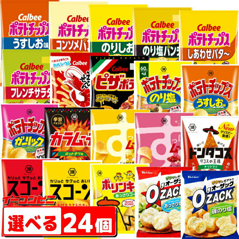 カルビー・湖池屋（コイケヤ）　スナック菓子　12個入　組み合わせ選べる2ケース(24個)【送料無料(沖縄・離島除く)】