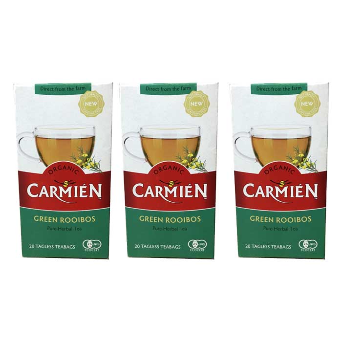 3箱セット　CARMIEN グリーンルイボスティー　ルイボス茶　60パック　150g 　オーガニックのサムネイル