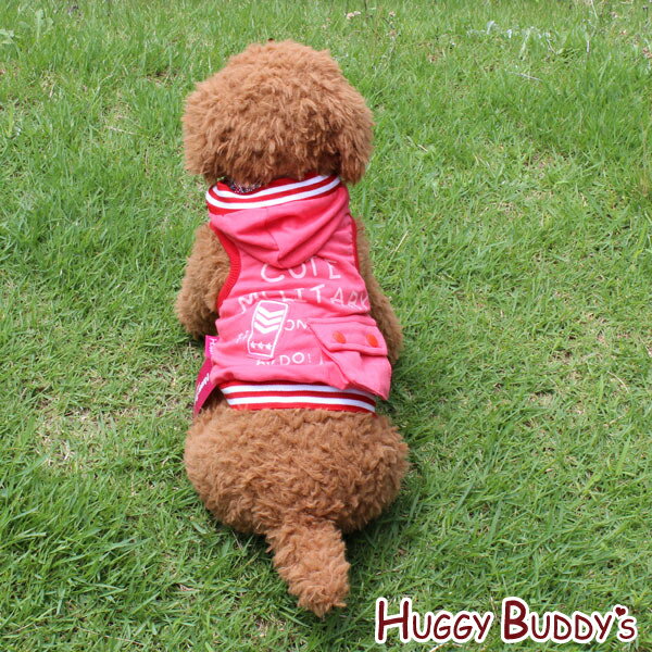 キュート♪ミリタリーパーカー（ピンク）　（XS〜XLサイズ）HUGGY BUDDY'S(ハギーバディーズ)【メール便送料無料/代引不可】　 《犬　犬用品　犬 服 犬の服 ドッグウェア》 《》【RCP】