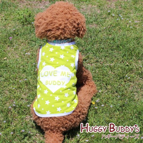 ハートのラブミーバディタンク/レモングリーン　小型犬用　（XS-XL DM DLサイズ）HUGGY BUDDY'S(ハギーバディーズ)　《犬　犬用品　犬 服 犬の服 ドッグウェア》 《》