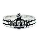 ロイヤルオーダー Royal Order クラウン&トリプルバンドリング Crown & Triple Band Ring