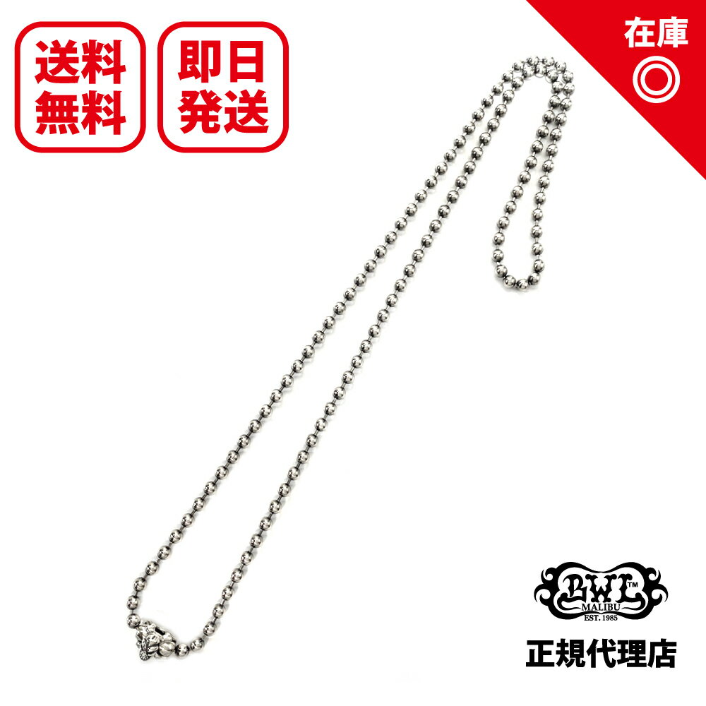 ビルウォールレザー Bill Wall Leather 4mmボールチェーンwスカル＆クロスボーン-18インチ Ball Chain 4mm w Skull & Crossbones 18inch