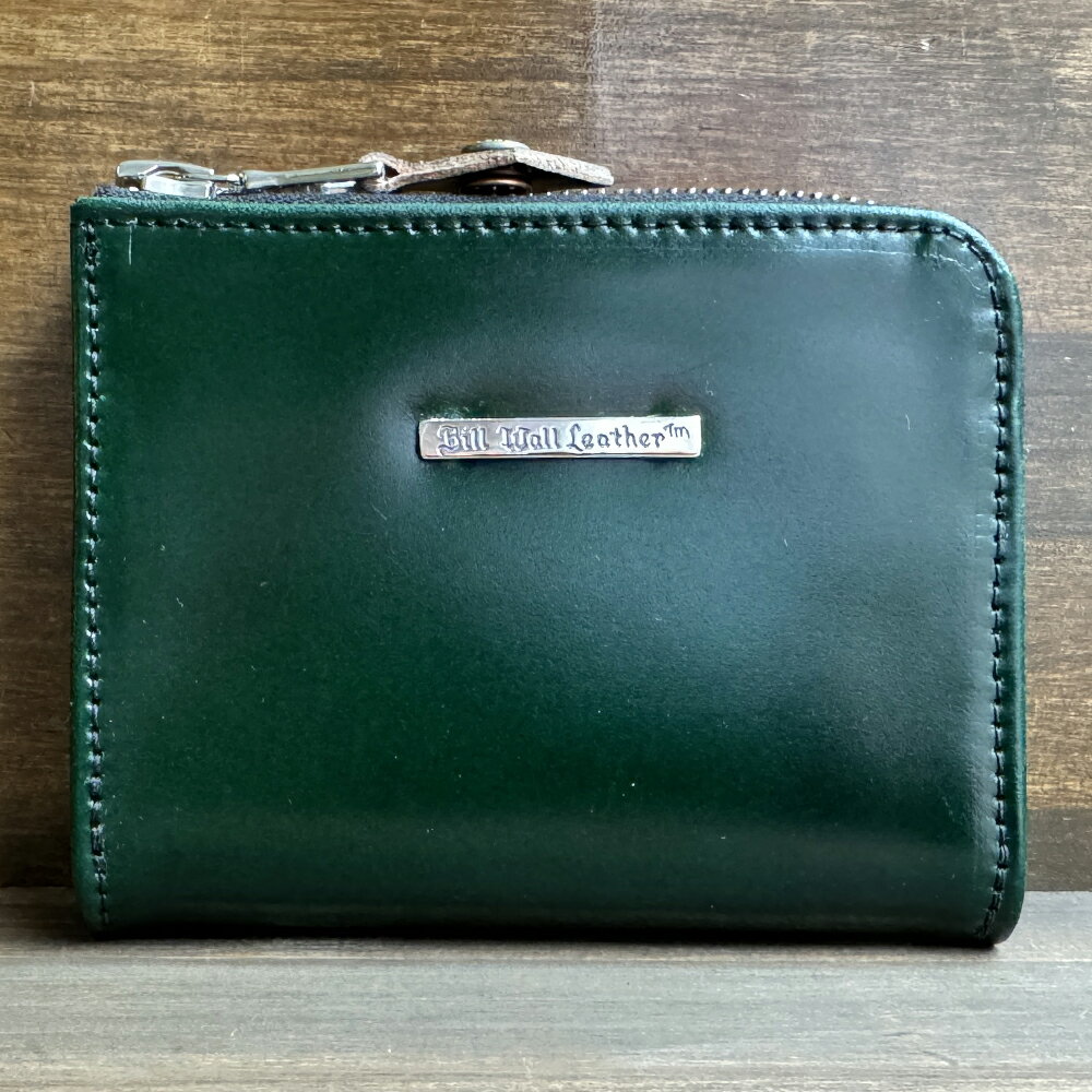 ビルウォールレザー Bill Wall Leather クリームスモールジップウォレット コードバン CREAM Small Zip Wallet Cordovan