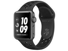 ★アップル / APPLE Apple Watch Nike+ Series 3 GPSモデル 38mm MTF12J/A [アンスラサイト/ブラックNikeスポーツバンド] 【ウェアラブル端末・スマートウォッチ】