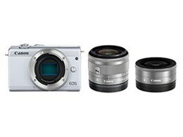 ★キヤノン / CANON EOS M200 ダブルレンズキット [ホワイト] 【デジタル一眼カメラ】【送料無料】